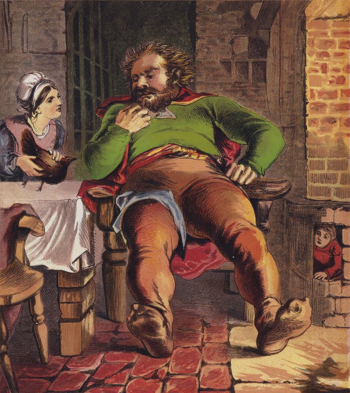 Jack And The Bean-Stalk (farve litho) af English School