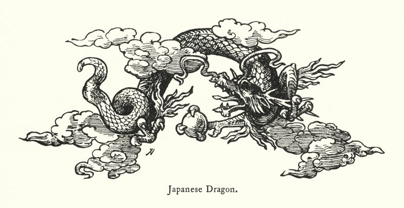 Japansk drage (gravering) af English School