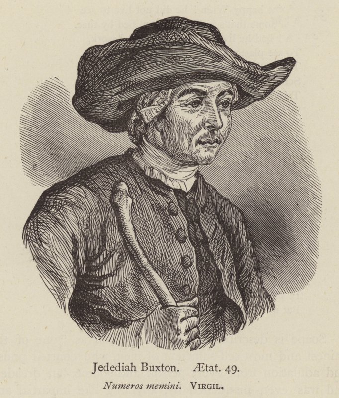 Jedediah Buxton, aetat 49 (gravering) af English School