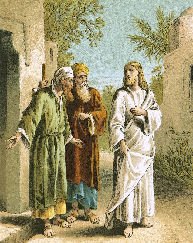 Jesus og de to disciple i Emmaus af English School