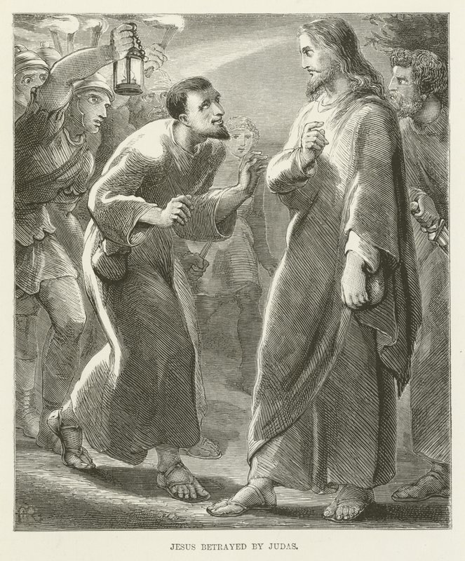 Jesus forrådt af Judas af English School