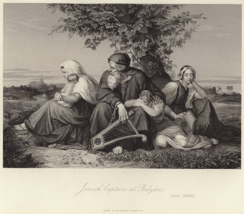 jødiske fanger i Babylon af English School