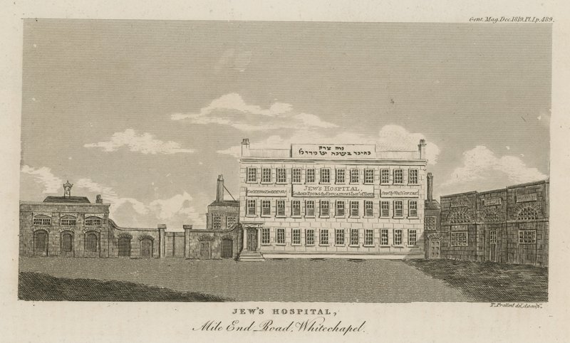 Jews Hospital, Mile End Road, Whitechapel af English School