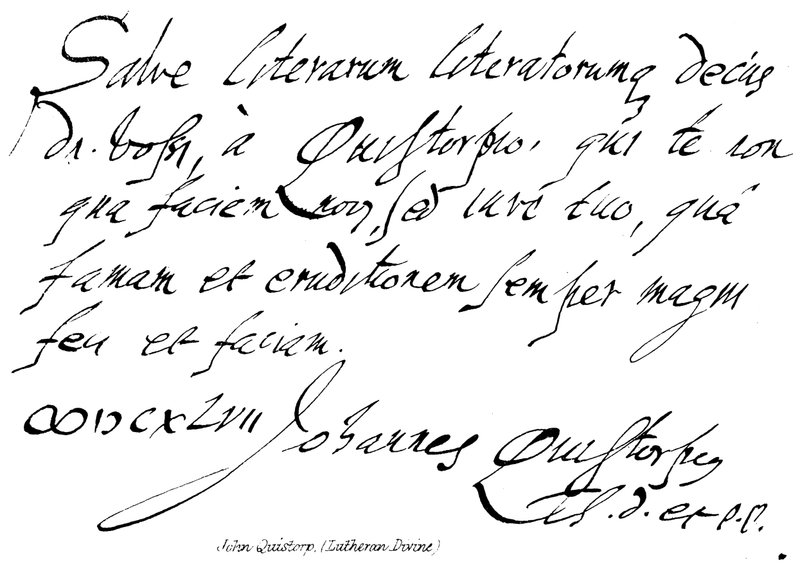 John Quistorp, (luthersk guddommelig) af English School