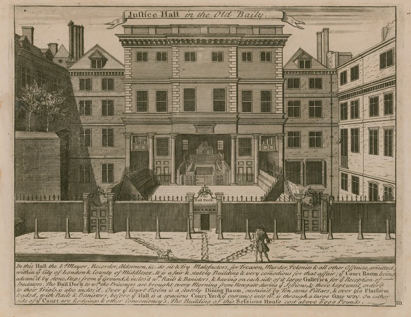 Justice Hall i Old Bailey af English School