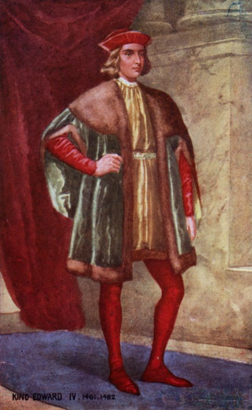 Kong Edward IV (farve litho) af English School