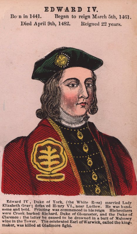 Kong Edward IV (farvet gravering) af English School