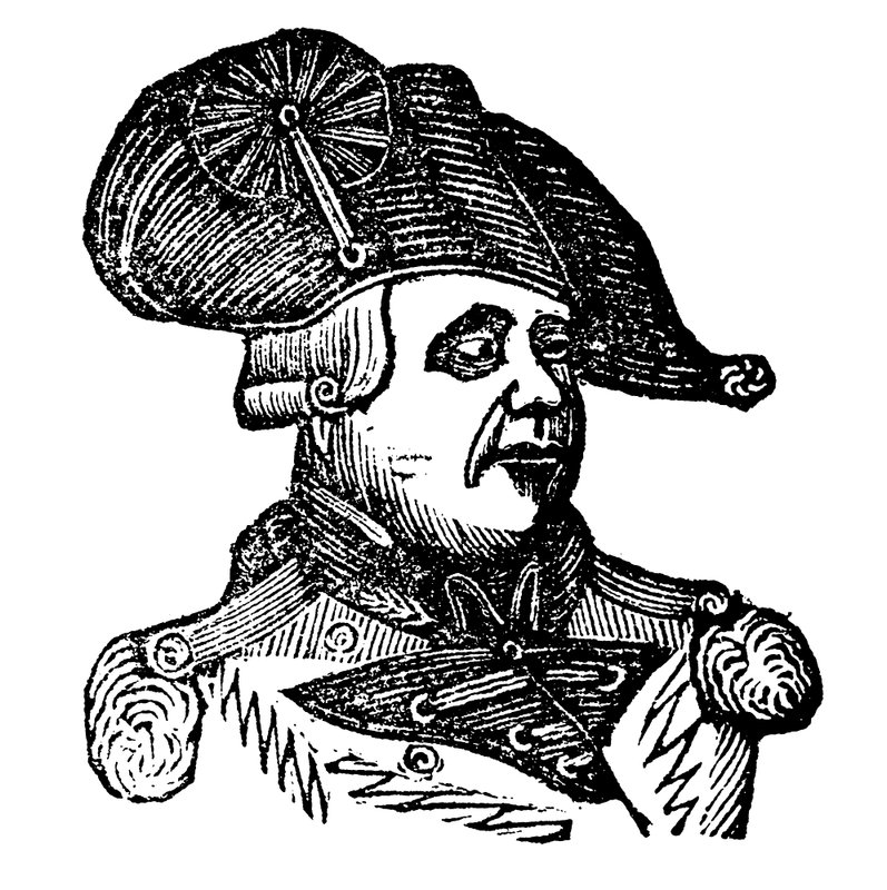 Kong George III (træsnit) af English School