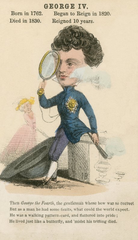 Kong George IV (akvatint) af English School
