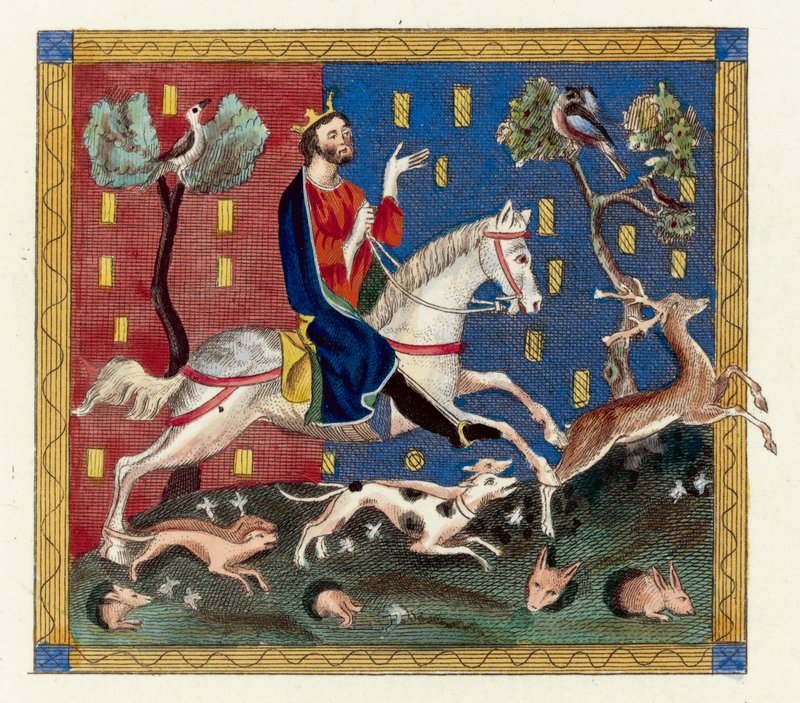 King John (farvet gravering) af English School