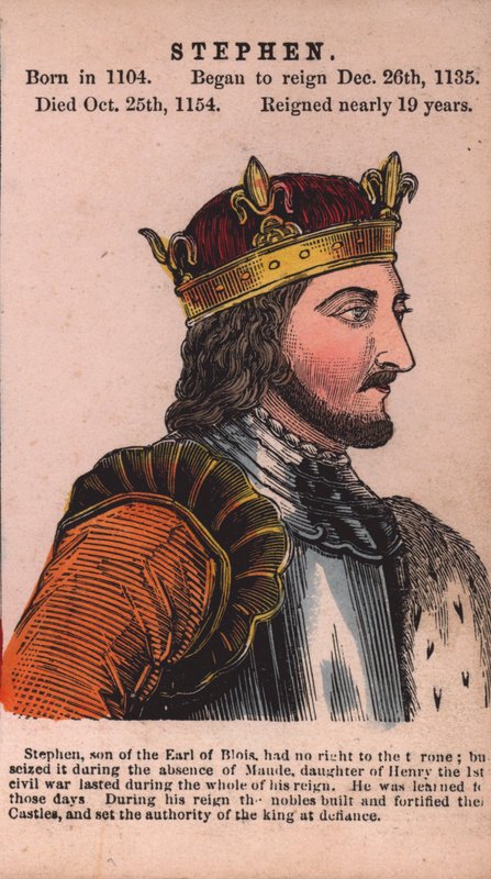 King Stephen (farvet gravering) af English School
