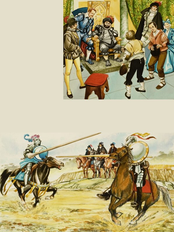 Knights Jousting af English School