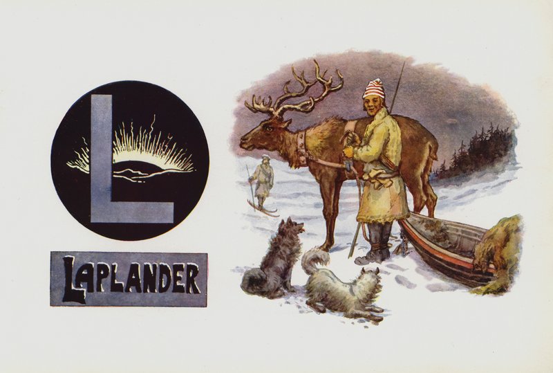 L, Laplander (farve litho) af English School