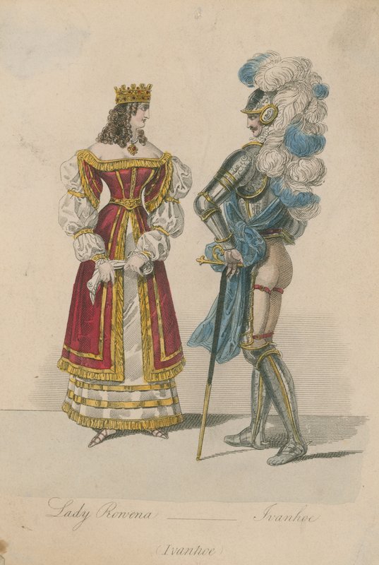 Lady Rowena og Ivanhoe af English School