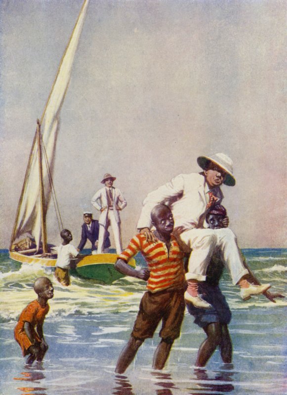 Lander i Østafrika (farve litho) af English School
