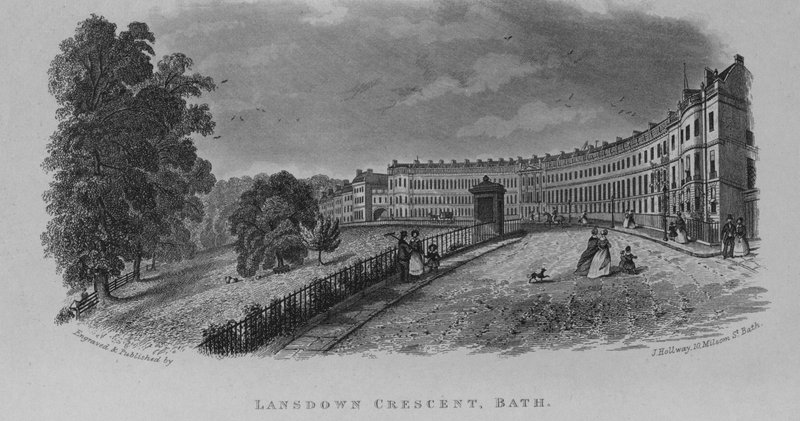 Lansdown Crescent, Bath (gravering) af English School