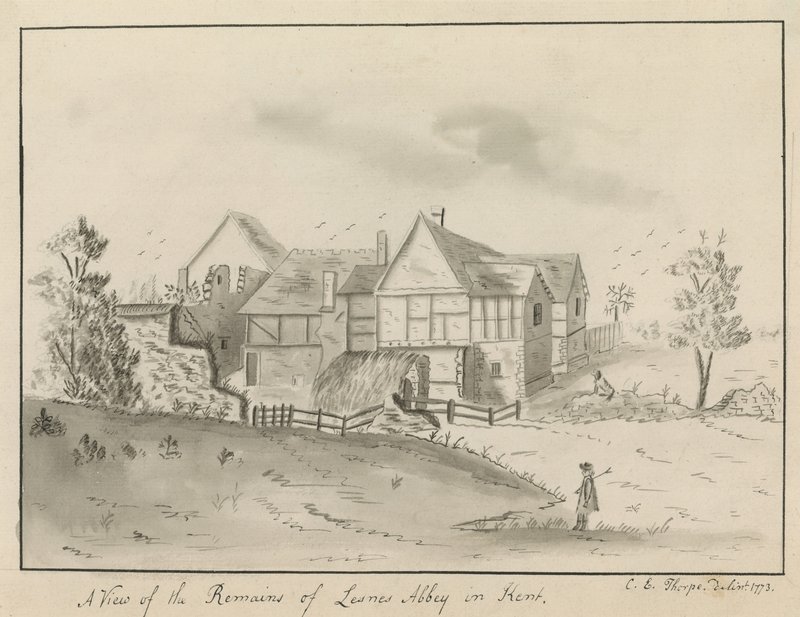 Lesnes Abbey i Kent af English School