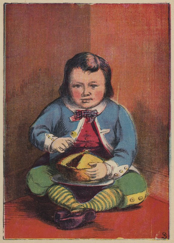 Lille Jack Horner (farve litho) af English School