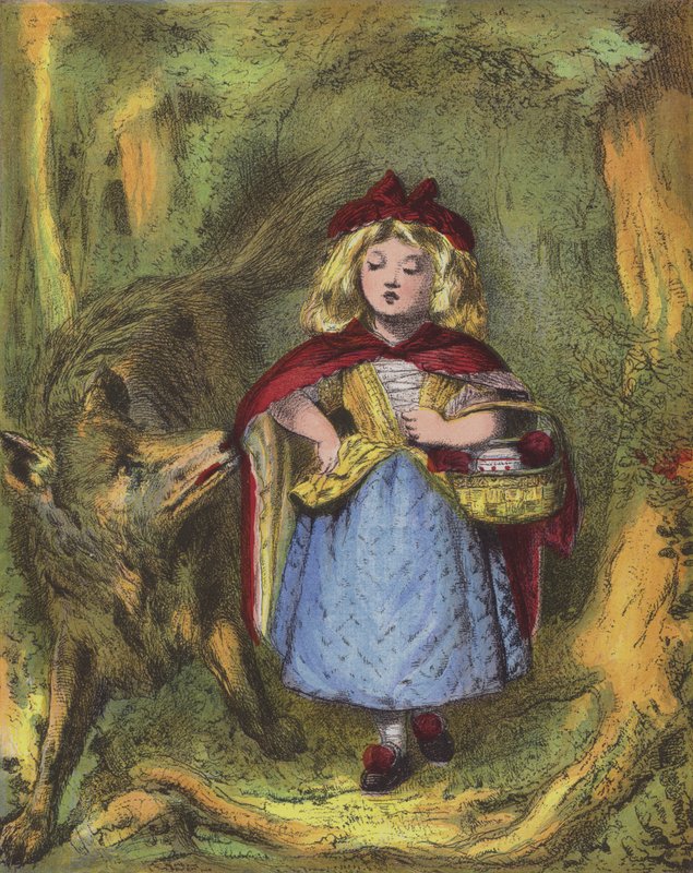 Rødhætte (chromolitho) af English School