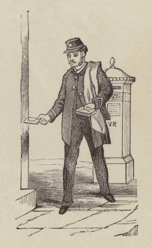 London Postman (gravering) af English School