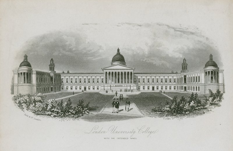 London University College, med de tilsigtede vinger af English School