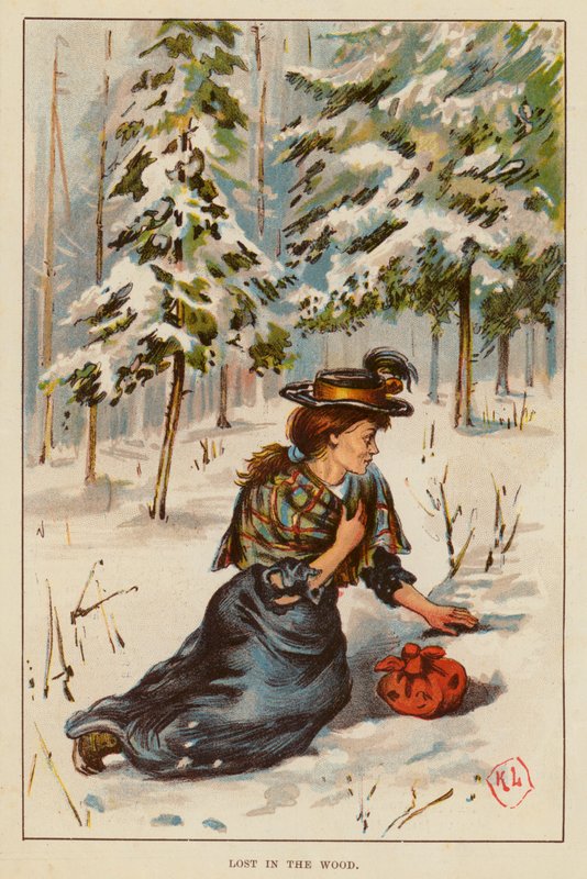 Lost in the Wood (farve litho) af English School