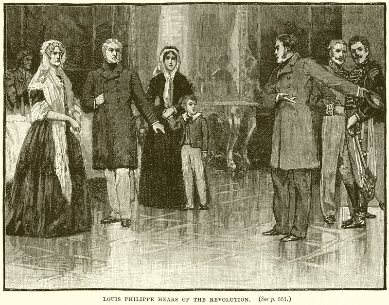 Louis Philippe hører om revolutionen af English School
