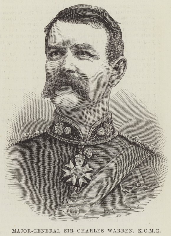 Generalmajor Sir Charles Warren, KCMG (gravering) af English School