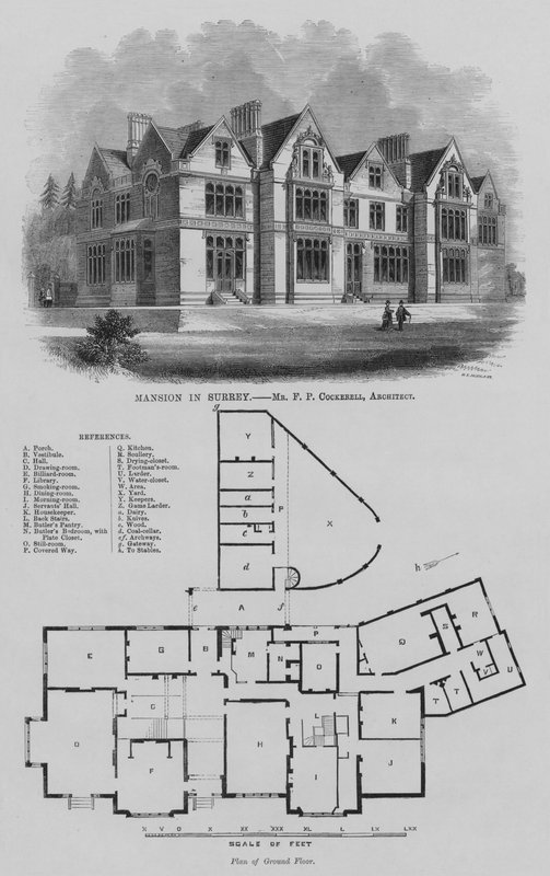 Palæ i Surrey (gravering) af English School
