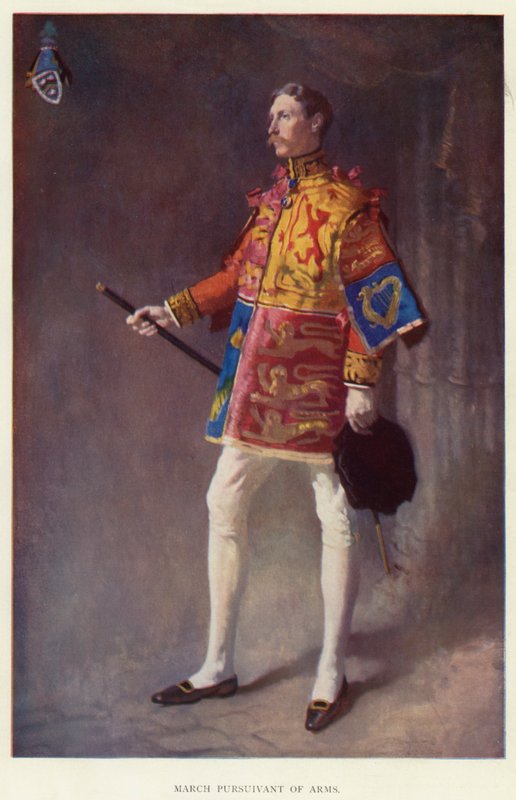 March Pursuivant of Arms (farvelitografi) af English School