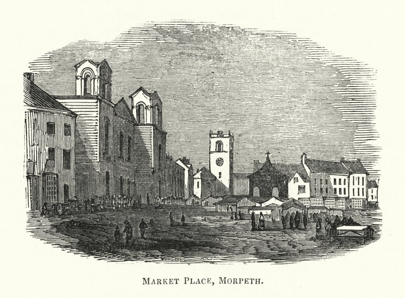 Market Place, Morpeth (gravering) af English School