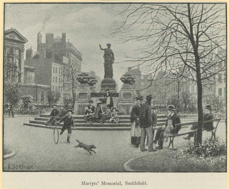 Martyrs Memorial i Smithfield af English School