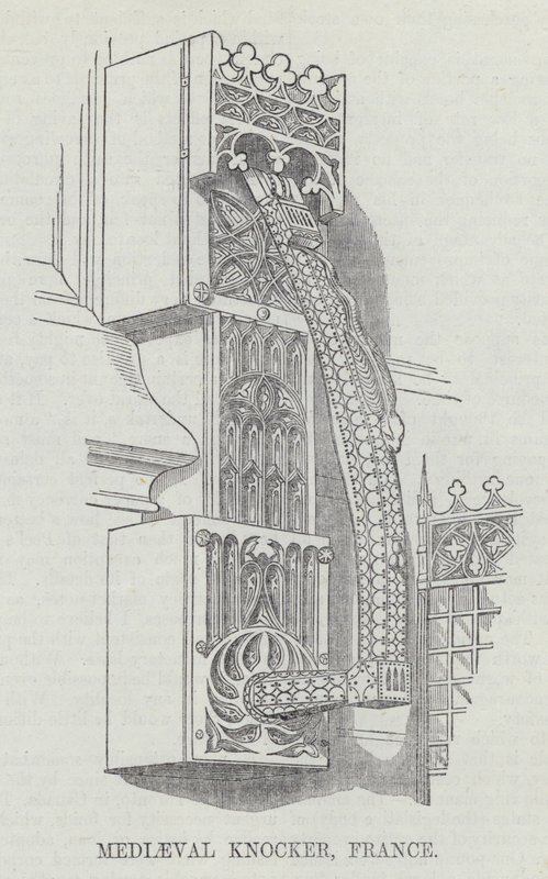 Middelalderknocker, Frankrig (gravering) af English School
