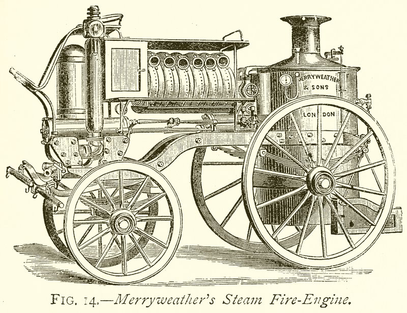 Merryweathers Steam Fire-Engine af English School