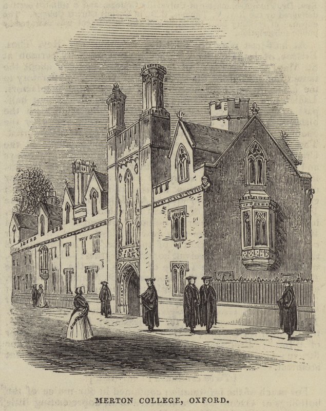 Merton College, Oxford (gravering) af English School