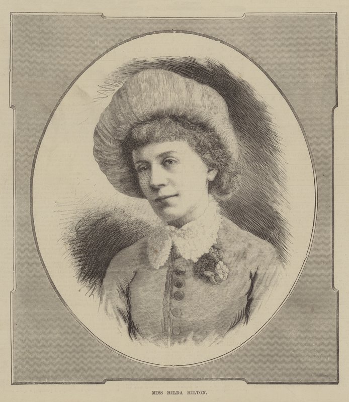 Frøken Hilda Hilton (gravering) af English School
