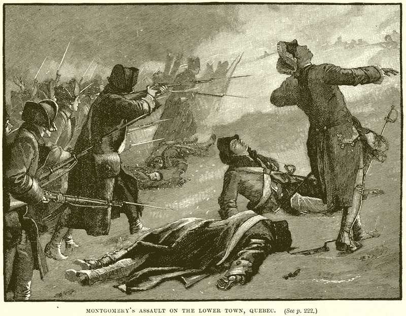 Montgomerys Assault on the Lower Town, Quebec af English School