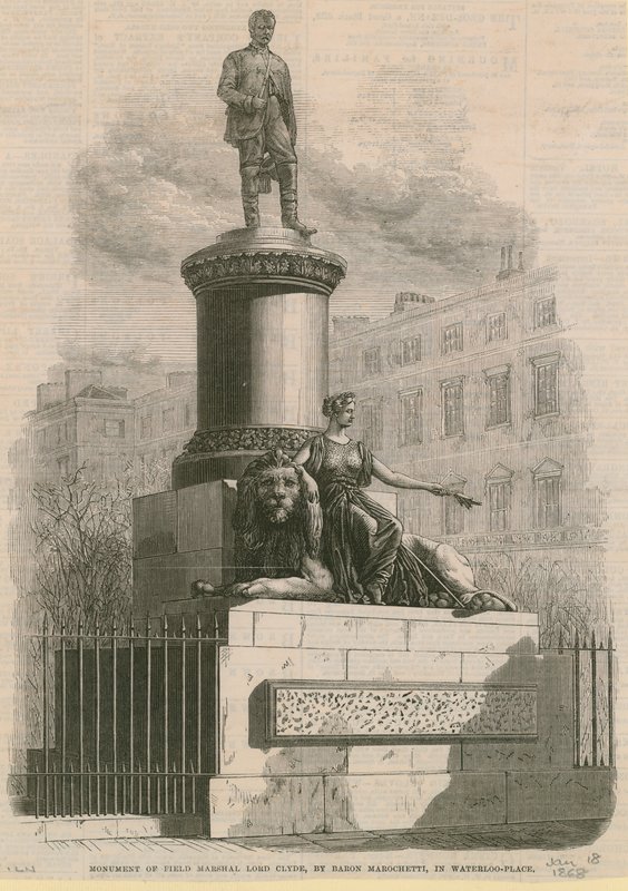Monument over feltmarskal Lord Clyde af English School