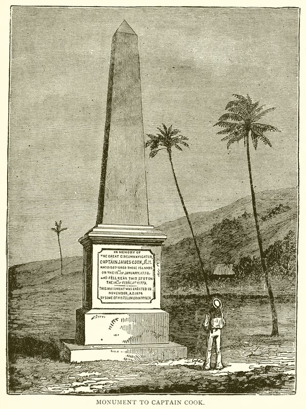 Monument til kaptajn Cook af English School