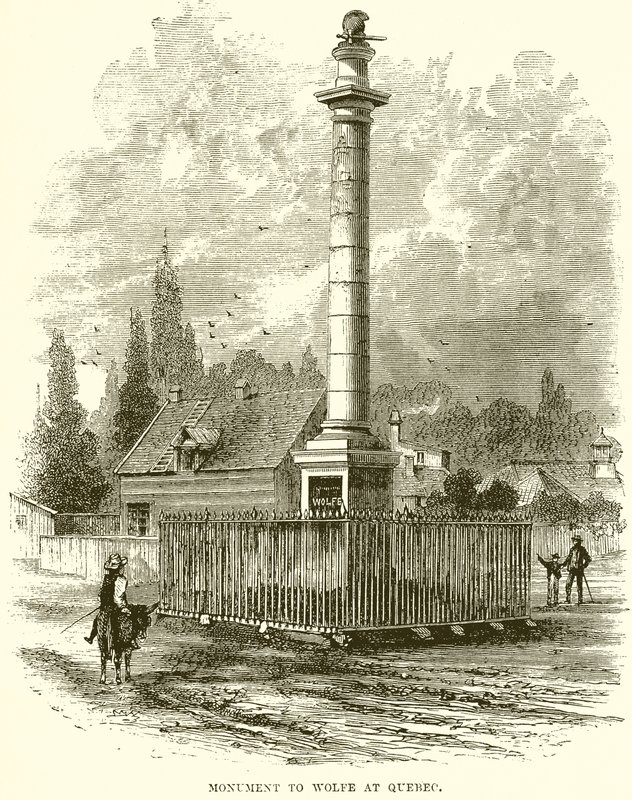 Monument til Wolfe i Quebec af English School
