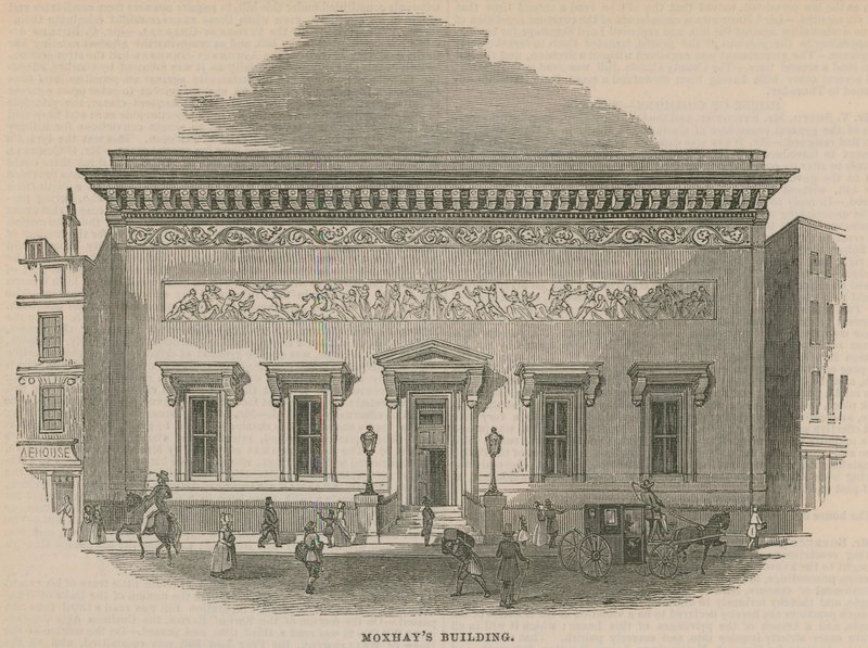 Moxhays-bygning på Threadneedle Street af English School