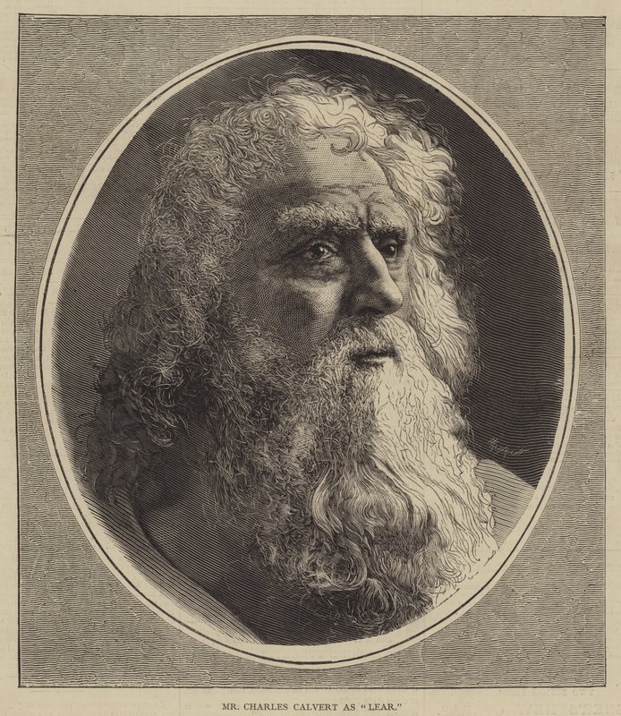 Mr. Charles Calvert som "Lear" (gravering) af English School