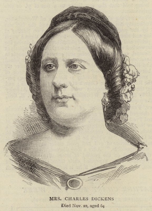 Mrs Charles Dickens (gravering) af English School