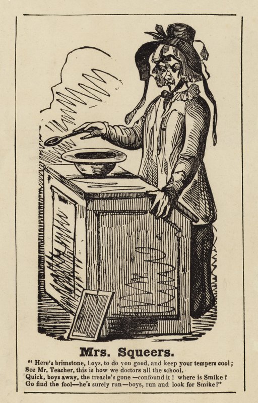 Mrs Squeers fra Nicholas Nickleby af English School