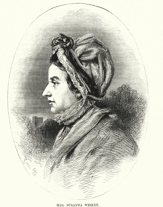 Fru Susanna Wesley (gravering) af English School