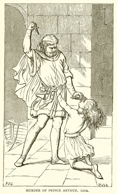 Mordet på Prins Arthur, 1202 af English School