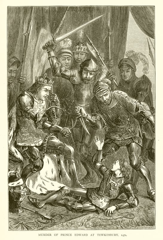 Mordet på prins Edward i Tewkesbury, 1471 af English School