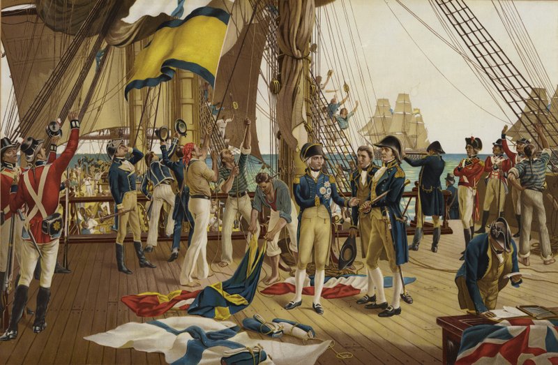 Nelsons sidste signal ved Trafalgar af English School