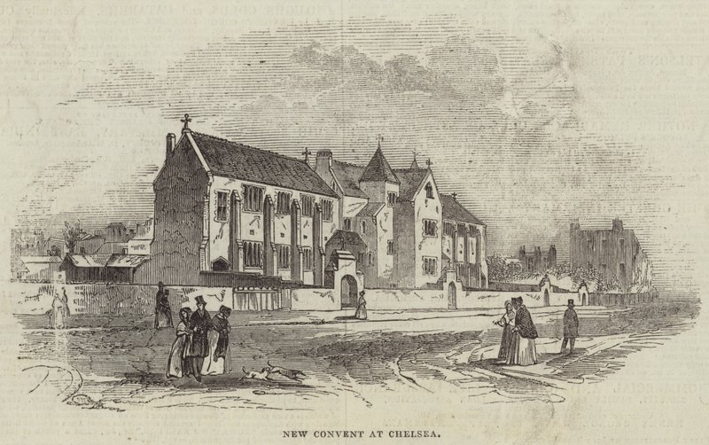 Nyt kloster i Chelsea (gravering) af English School