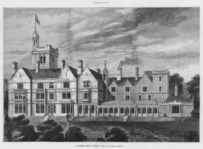 Nutfield Priory, Surrey (gravering) af English School